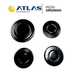 Kit Tampinhas Espalhador Bocas Fogão Atlas Utop Glass 4 Bocas