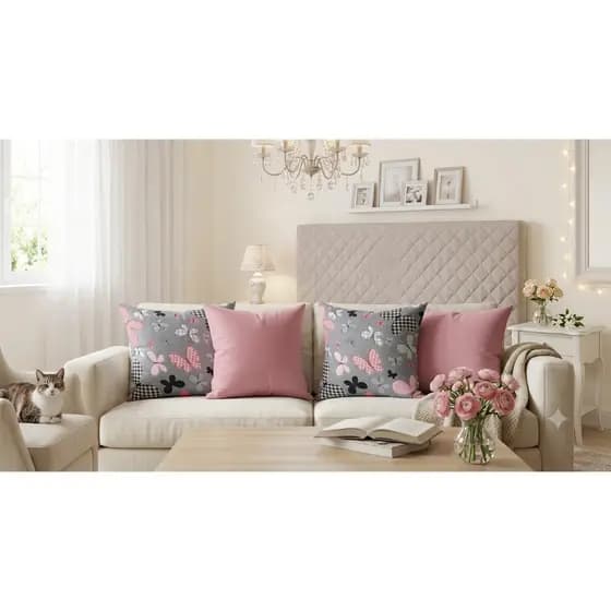 Kit 4 Capas De Almofada 45x45  Decorativa Para Sofá Sala Modernas Envio Imediato Oferta