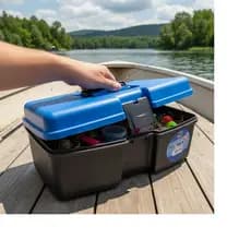 Maleta Pesca Premium Modelo 4050 Polymer 1 Bandeja Azul Ou Vermelho