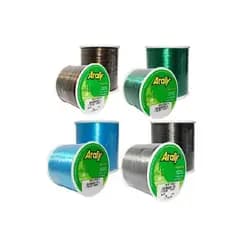 Linha Pesca Monofilamento Araty Superflex 100 Gramas Azul Verde Fume Multicolor Ouro Varias Medidas