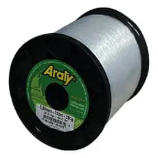 Linha De Pesca Nylon Araty Super Flex Branca 250 Gr 0,60 Mm Cor Branco