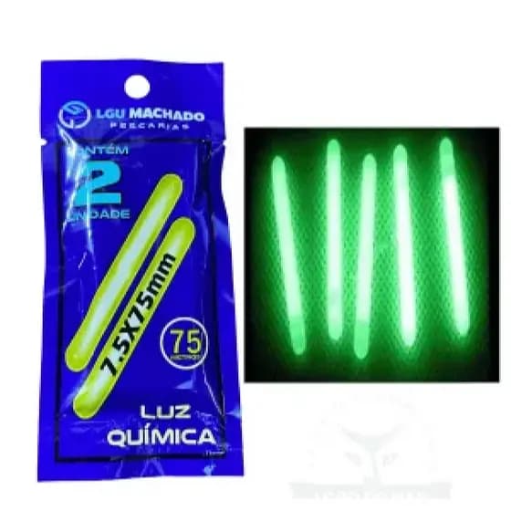 Luz Química Bastão Luminoso Neon 75 Mm Kit C/ 5 Cartelas (10 Un)