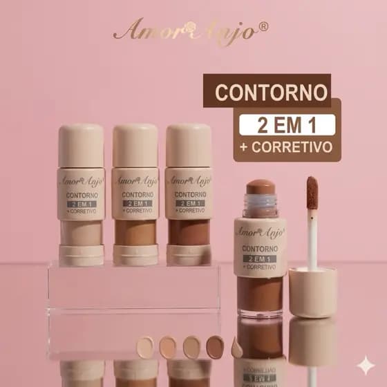 Contorno 2 em 1+ Corretivo Líquido Amor Anjo New Arrivals Make UP