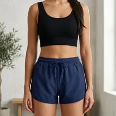 Shorts Tactel Feminino Soltinho com Cordão Para Academia e Caminhada Liso e Florido