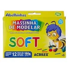 Massinha de Modelar Soft Acrilex 12 Cores - ACRILEX