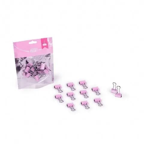 Binder Clips 19mm Pastel Zíper Bag c/ 12 Unidades - Lyke