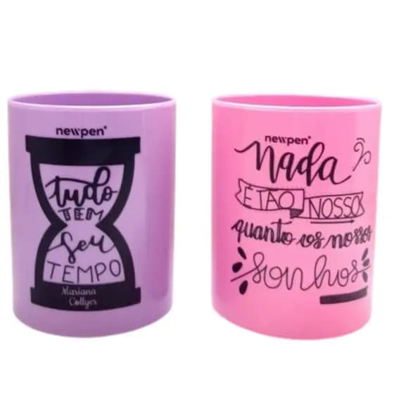 Porta Canetas Up Frases Lettering - Newpen