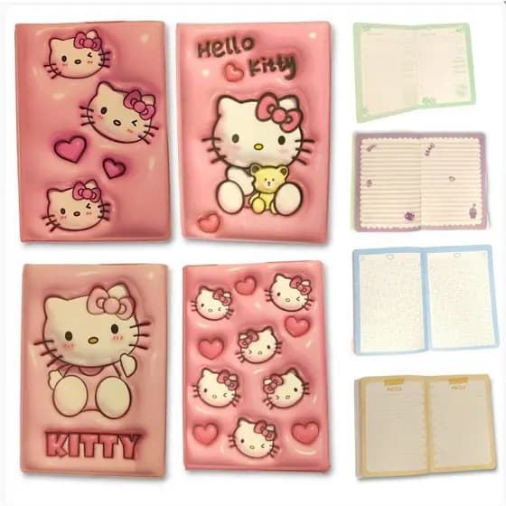 Caderno Luxo 3D Hello Kitty - Importado
