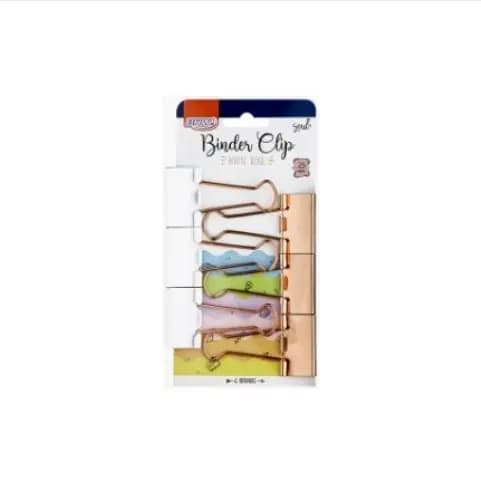 Binder Clip White Rose 25mm Blister c/6 Unidades - BRW