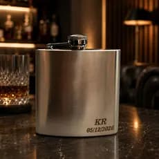 Cantil Porta Vodka Aço Inox Personalizado Bolso Bebida Whisky