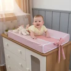 Trocador Anatômico para Comoda Menina Bebe Plastificado 65x45 Espuma 9cm Enxoval Quarto Infantil