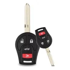 Carcaça Chave Nissan March Versa Tiida Completa 4 Botões Alarme