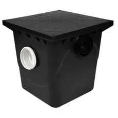 CAIXA GORDURA COM CESTO 40 X 41 X 41CM PRETO - METASUL