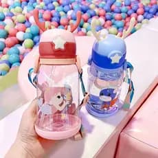 Garrafa De Alce Água Infantil Criança Portátil Com Desenho Multicolorido