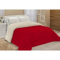 Coberdrom Edredom Sherpa  DuplaFace Soft Pele de Carneiro Casal Queen PREMIUM