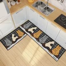 Kit Passadeira Belga 2 Peças Antiderrapante para Cozinha 100% Poliéster LUXO