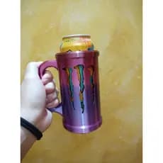 Caneca 3D Monster Verde e Amarela | Copo Criativo Estilizado | 350ml