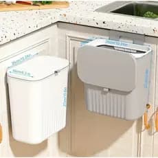Lixeira Suspensa Sem Furos Para a Cozinha Na Parede 9L De Lixo Anti Odor