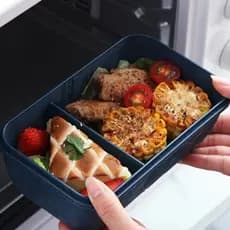 Marmita Portátil + Garfo + Colher C/ talheres LUNCH BOX 1100ml
