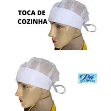 combo 5 tocas de cabelo, Branca, em tecido PREMIUM/UNISEEX-TOQUINHA DE CABELO, restaurante, cozinha