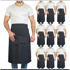 avental preto com bolso profissional com ajuste para restaurante bar