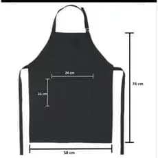 avental preto e laranja profissional com bolso restaurante