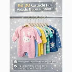 Kit 20 Cabide Infantil Bebê Rister Baby Veludo Slim Ultra Fino Não Escorrega