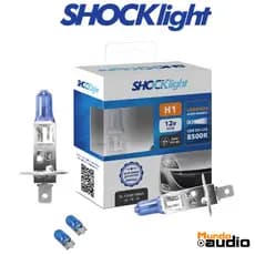 Par de Lâmpadas Super Brancas para farol H1 8500k + Pingo Shocklight