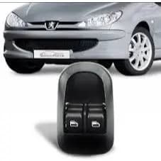 Botão Interruptor Vidro Elétrico Duplo Peugeot 206 e 207 1999 A 2015