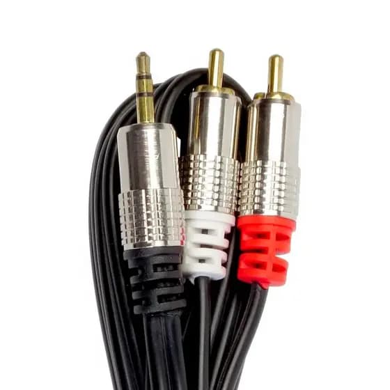 Cabo Profissional de Áudio P2 Estéreo X RCA Macho 1,8m