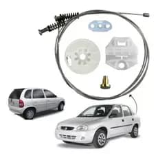 Kit Reparo Vidro Elétrico Corsa Antigo 1997 a 2006 Porta Traseira