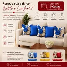 5 Capas de Almofada 45x45 cm – Rústico