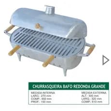 churrasqueira bafo grande alumínio fundido