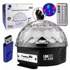 Globo MáLed gico de Cristal com USB 6 núcleos LK-306B - Luatek