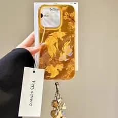 Peixe Osmanthus dourado exclusivo adequado para Apple 17promax capa de telefone iPhone15 nicho moda 13 novo estilo 12