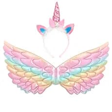 Kit Fantasia Folia Tiara LED e Asa Carnaval Promo