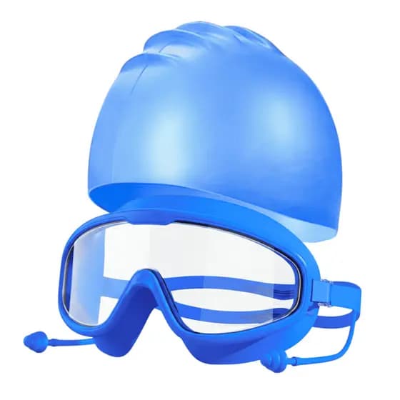 Kit Mergulho Infantil Profissional Óculos Ajustável + Touca