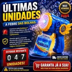 Bubbleon Pistola de Bolhas Automática Infantil Bubble Gun c/ Refil Brinquedo Divertido para Crianças