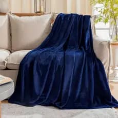 Cobertor Manta Microfibra Cama Casal Padrão Soft Inverno Super Quentinha Lisa Azul Premium