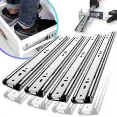 Corrediça Telescópica 40cm – Kit com 4 Pares (8 Peças) Alta carga com Parafusos