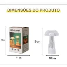 FY-M608-M | Mini Luminária Abajur Cogumelo 15cm