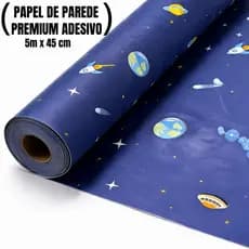 Papel de Parede Infantil Menino Adesivo Lavável 3D Quarto Bebê Autocolante 5m x 45cm