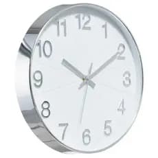 Relógio Parede Silencioso 30cm Grande Metálico Moderno Branco Decoração ENVIO IMEDIATO