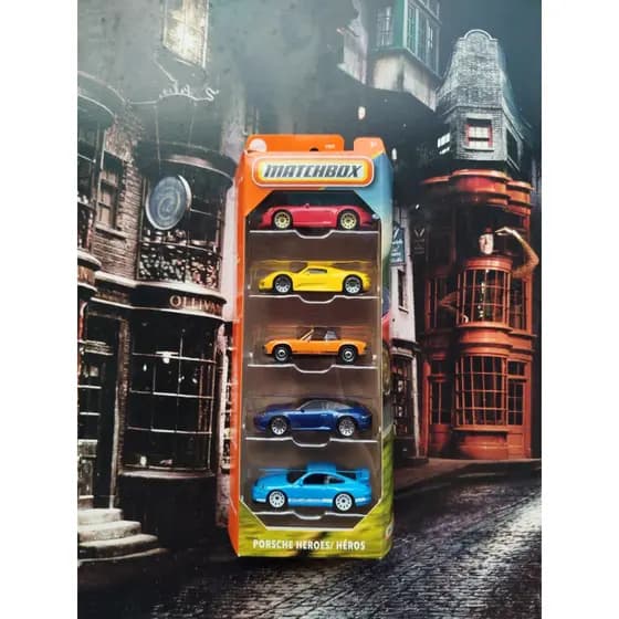 Matchbox Porsche Heroes 5 Pack Original Mattel Lacrado Miniaturas 1:64 Colecionador