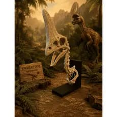 Crânio de Dinossauro Oviraptor Skull Réplica Fóssil Dinossauro Decorativo Impressão 3D Jurassic