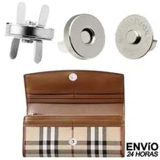 50un Botão Imã Magnético 18mm Niquelado / Dourado Imantado Fecho Bolsa, Carteira