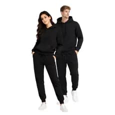 Conjunto Moletom e Calça Unissex Flanelado com Capuz e Bolso