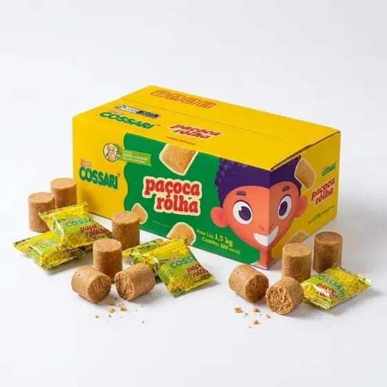 Paçoca Rolha 100 Unidades Caixa - Paçoquinha Embalada Lembrancinha Festa