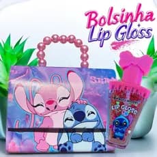 Kit Bolsa Blogueirinha Corrente + Lip Gloss com Glitter