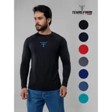 Camisa Manga Longa Proteção UV  Texas Farm Rodeio Fazenda Cavalgada Montaria